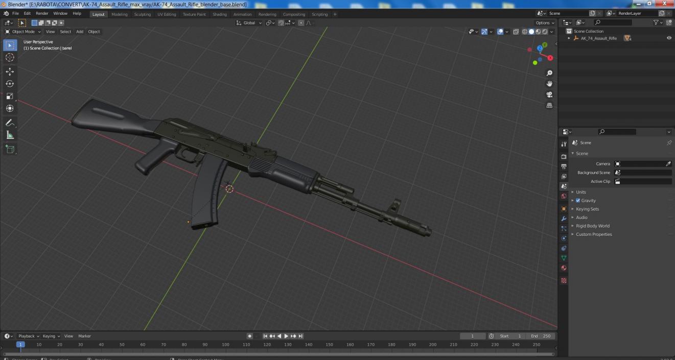 AK-74 Assault Rifle 3D model