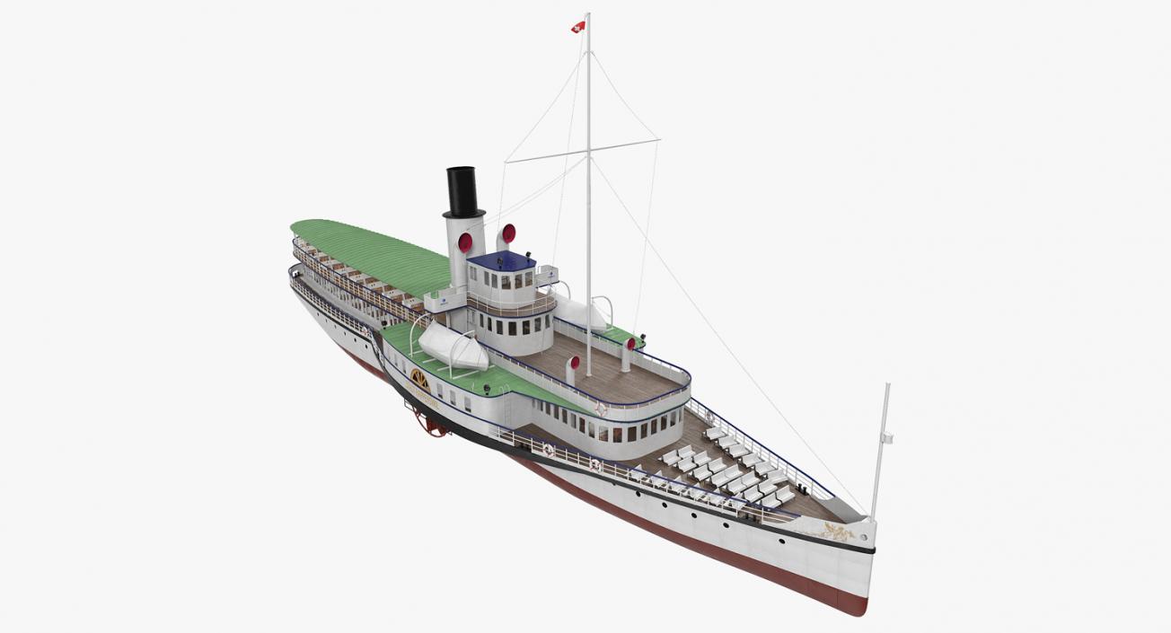 Wheeled Steamboats Collection 3D model