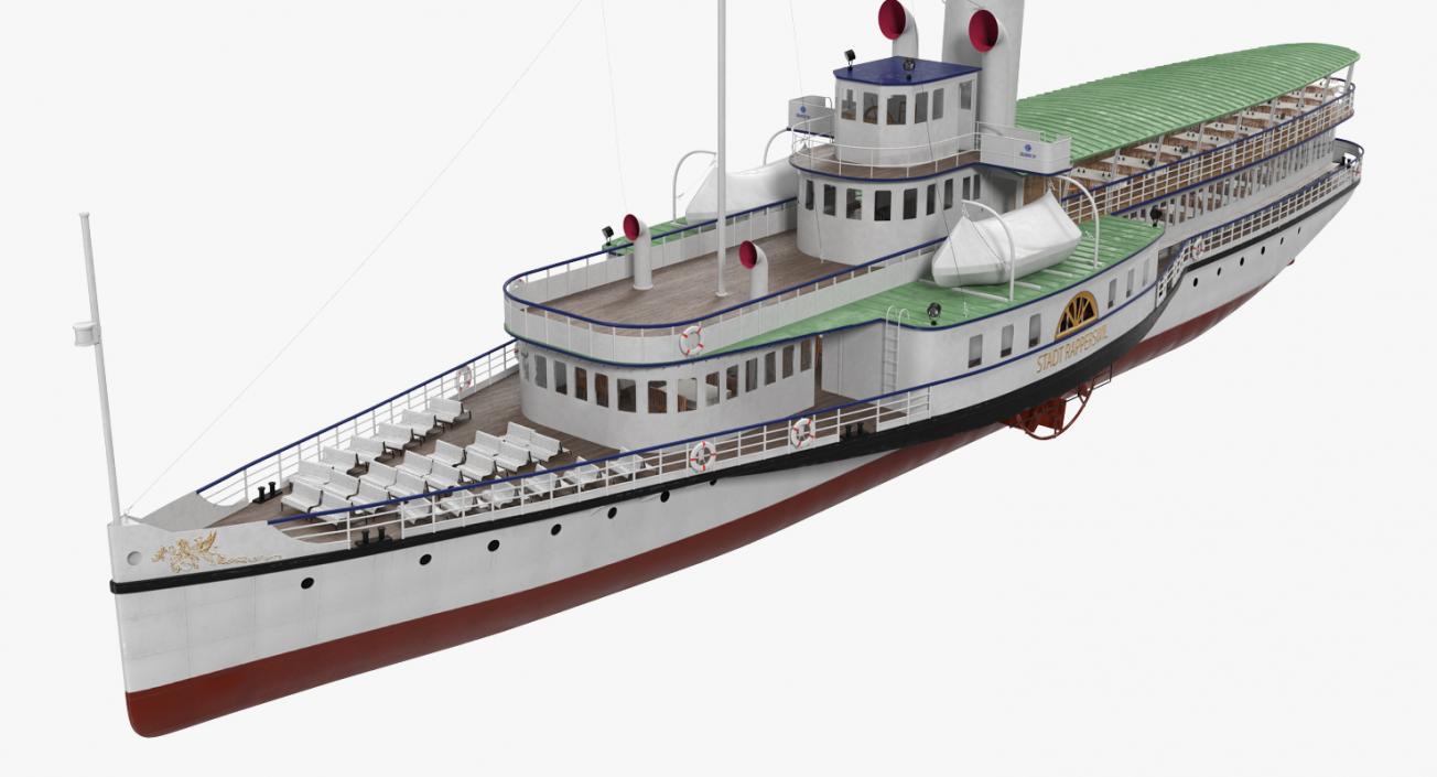 Wheeled Steamboats Collection 3D model