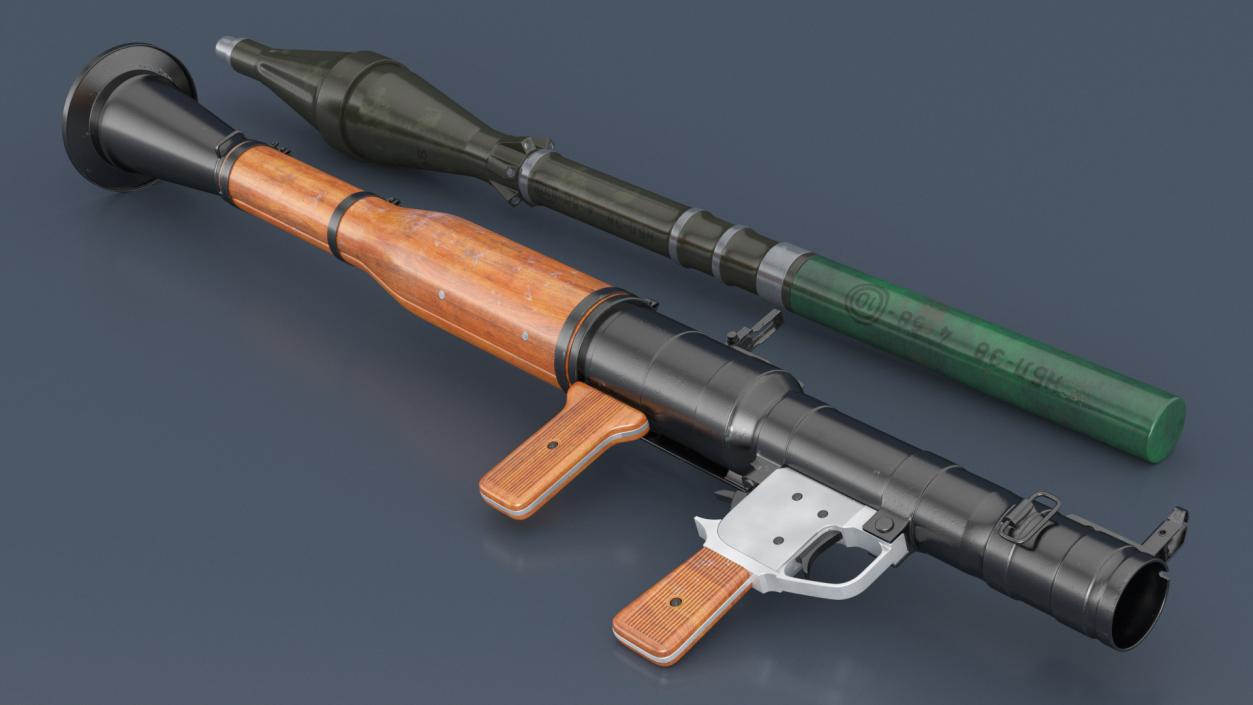 RPG-7 Rocket Propelled Grenade Launcher 3D model