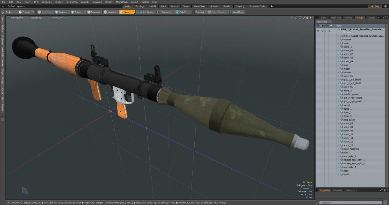 RPG-7 Rocket Propelled Grenade Launcher 3D model