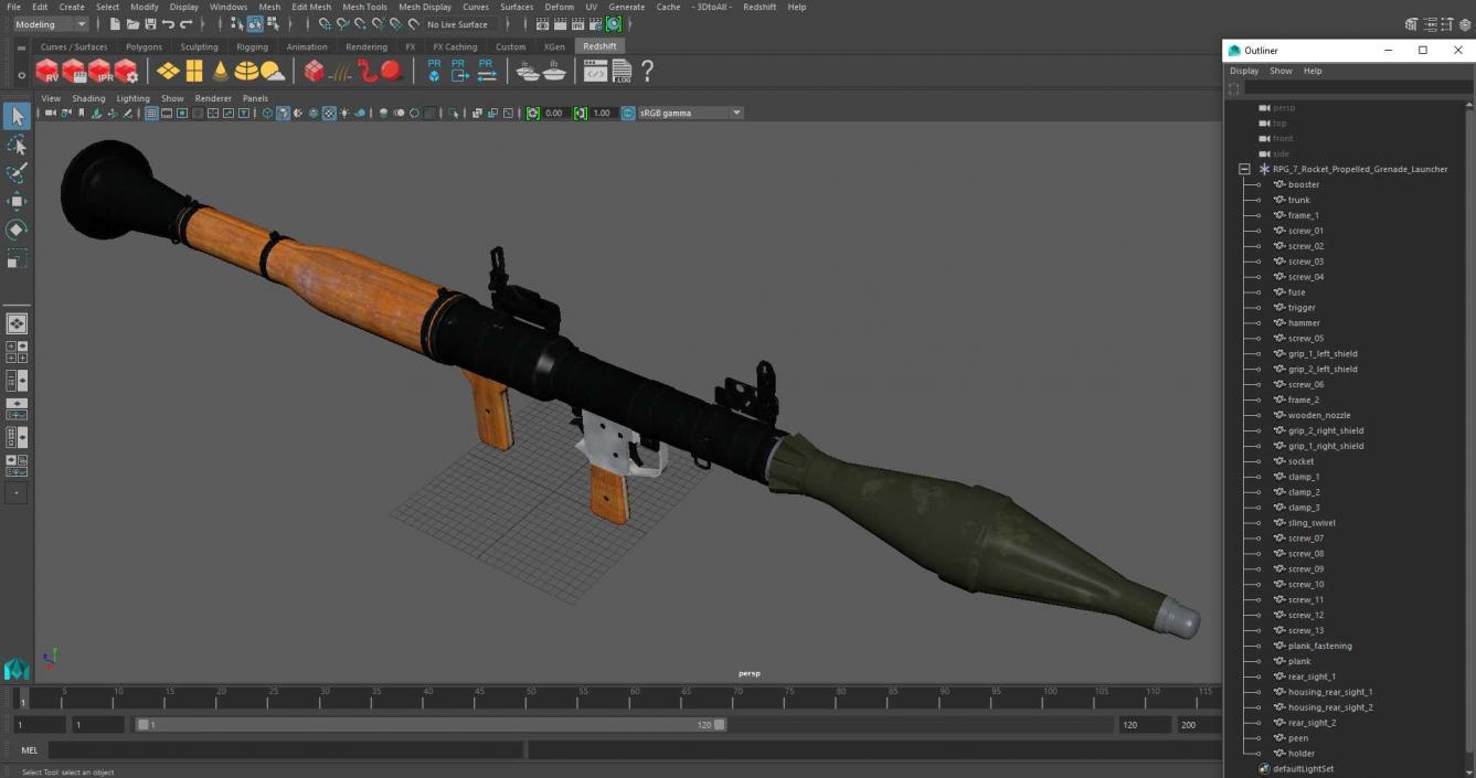 RPG-7 Rocket Propelled Grenade Launcher 3D model