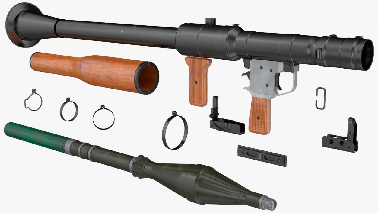 RPG-7 Rocket Propelled Grenade Launcher 3D model