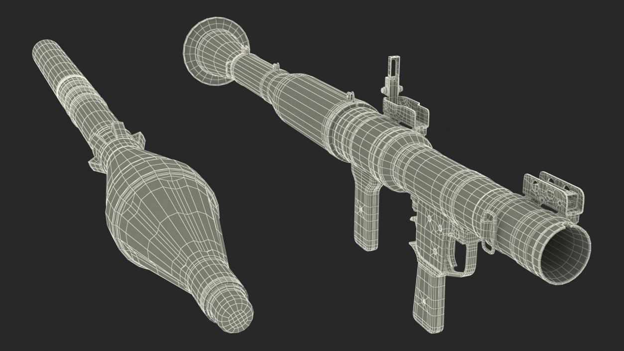 RPG-7 Rocket Propelled Grenade Launcher 3D model