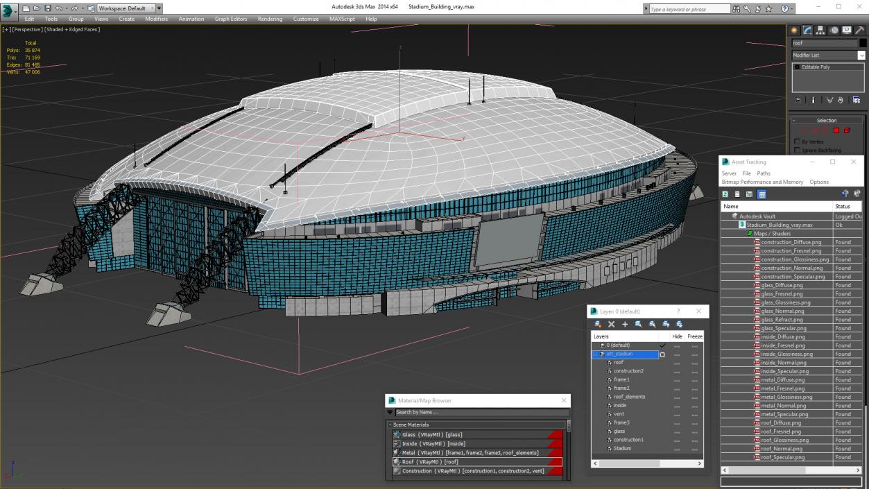 3D Stadium Building