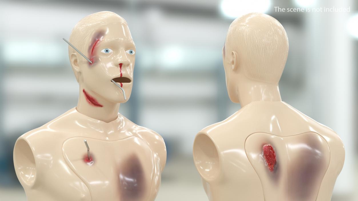 3D Injured Firstaid Mannequin Body