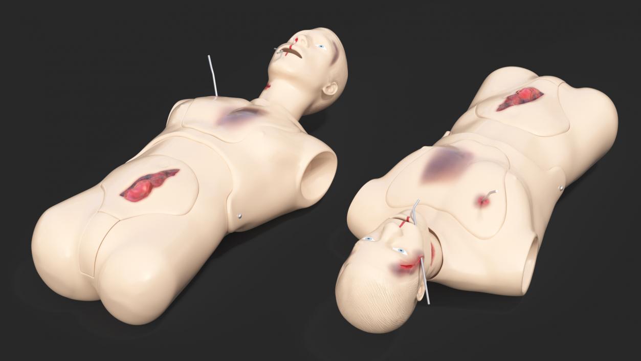 3D Injured Firstaid Mannequin Body