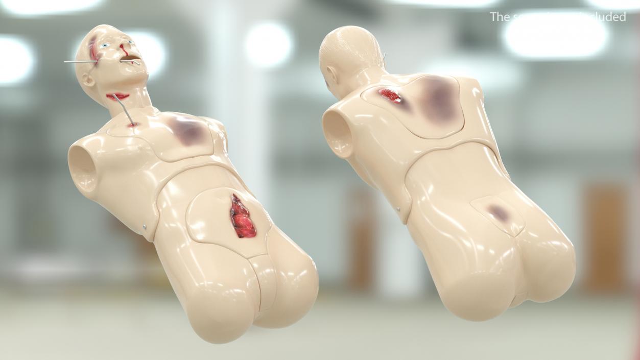 3D Injured Firstaid Mannequin Body