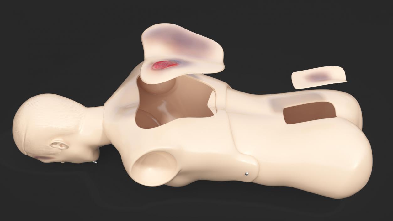 3D Injured Firstaid Mannequin Body