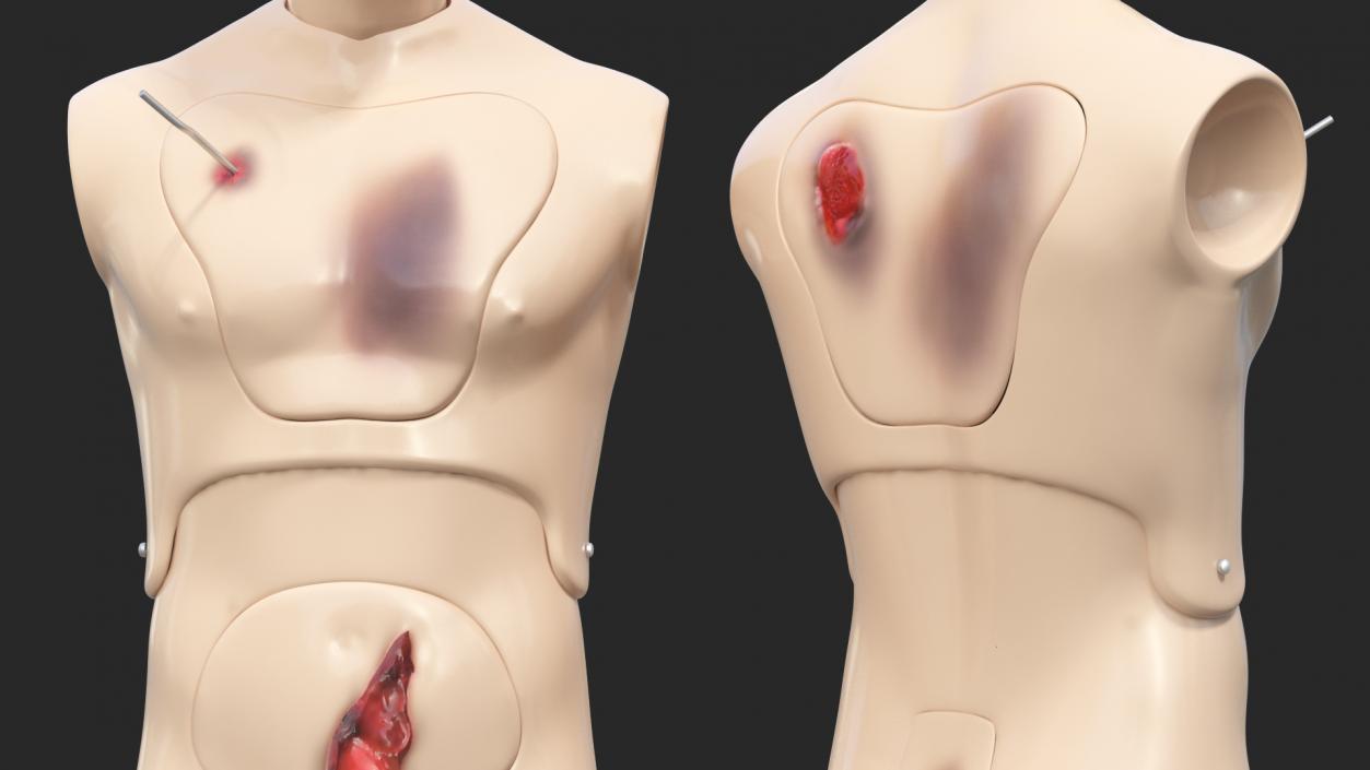 3D Injured Firstaid Mannequin Body