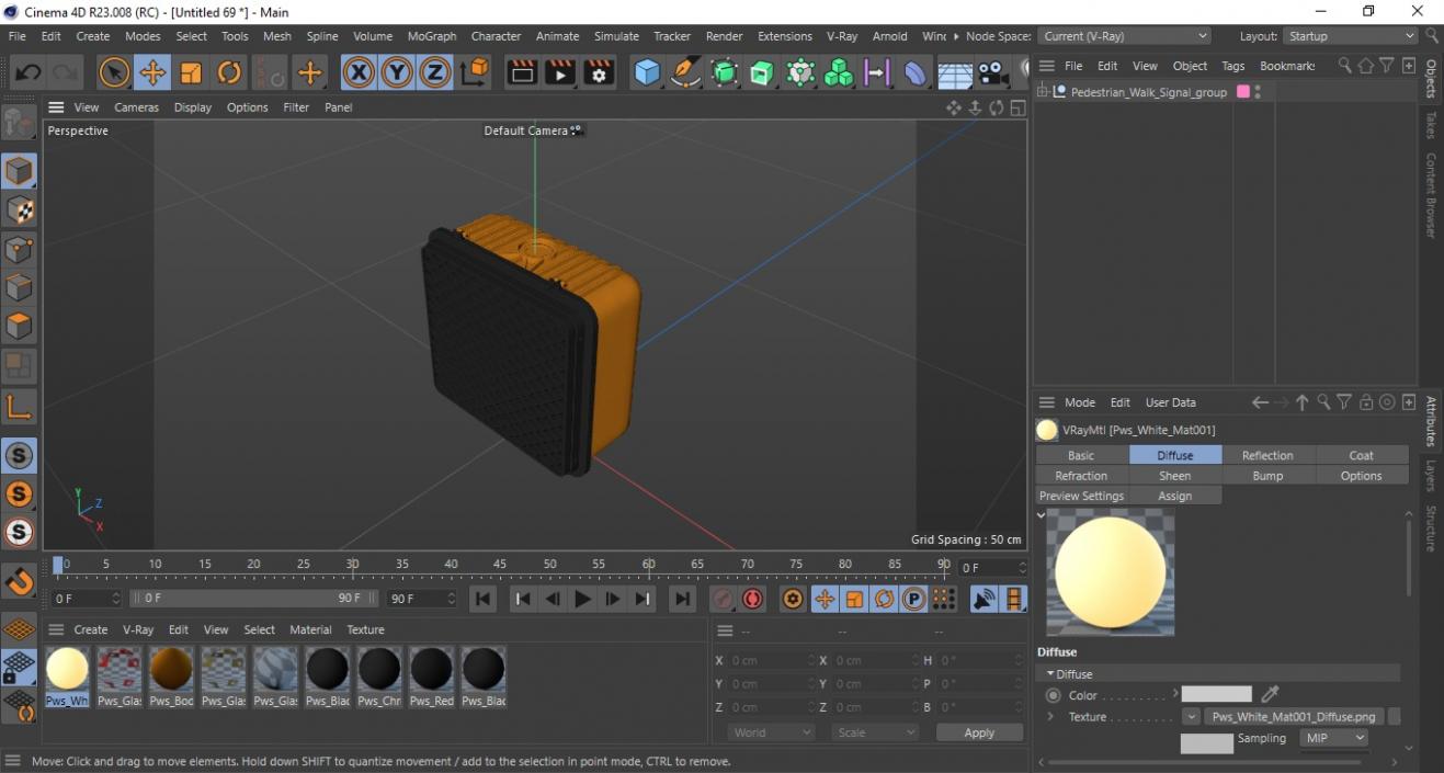 Pedestrian Walk Signal 3D