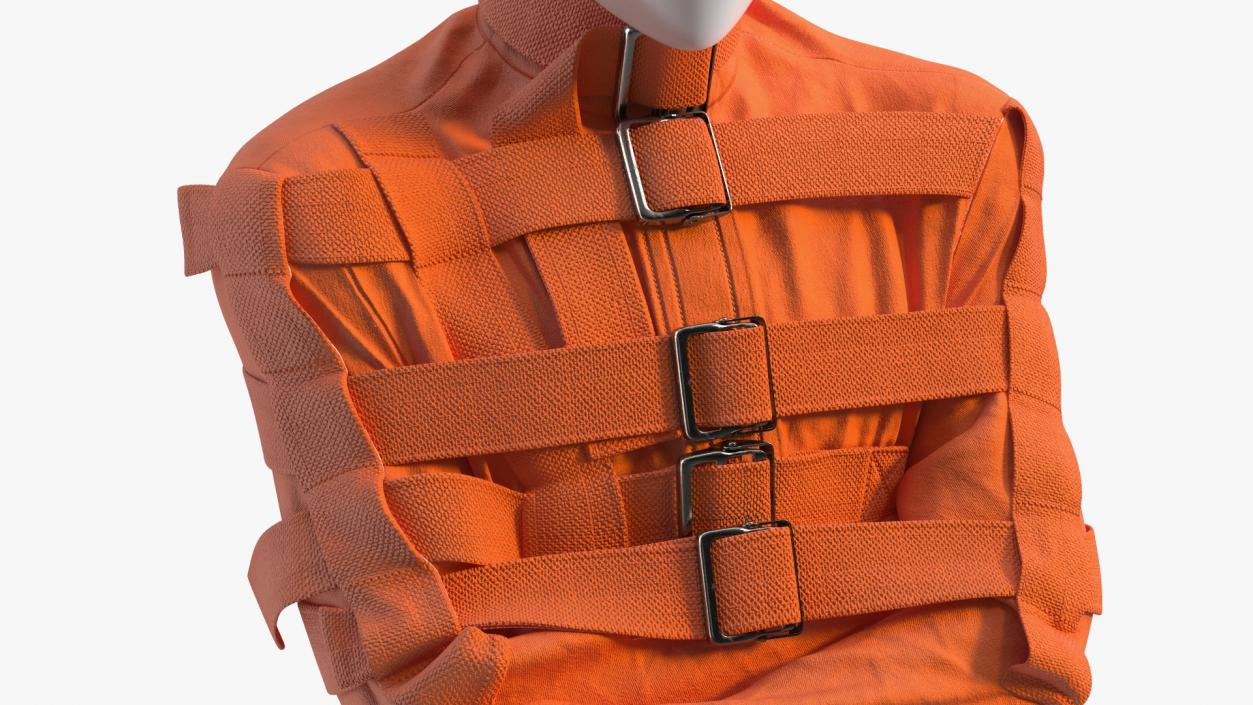 Straitjacket Patient Mannequin Orange 3D