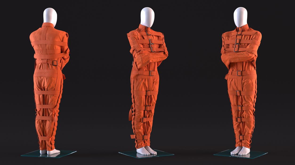 Straitjacket Patient Mannequin Orange 3D