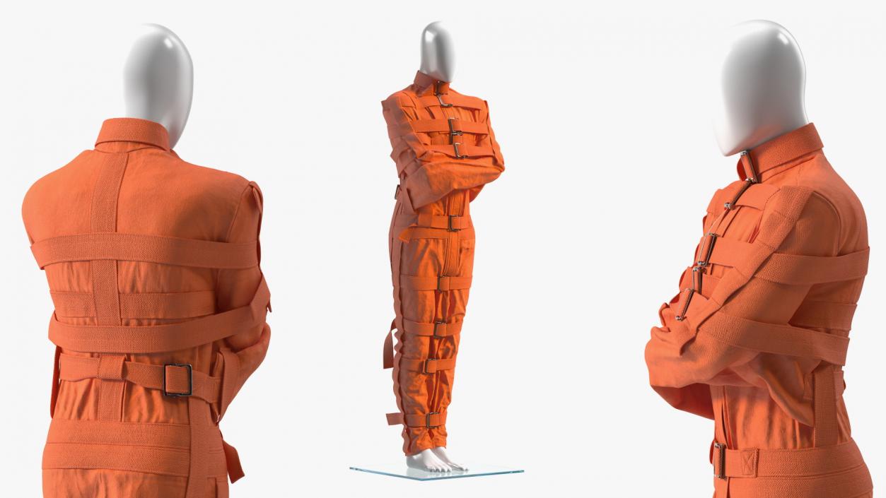 Straitjacket Patient Mannequin Orange 3D