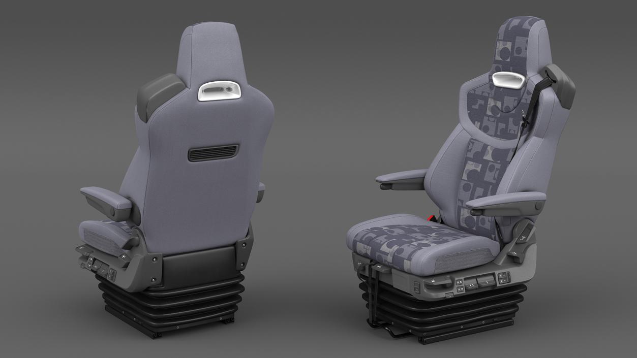 3D Commercial Truck Driver Seat model