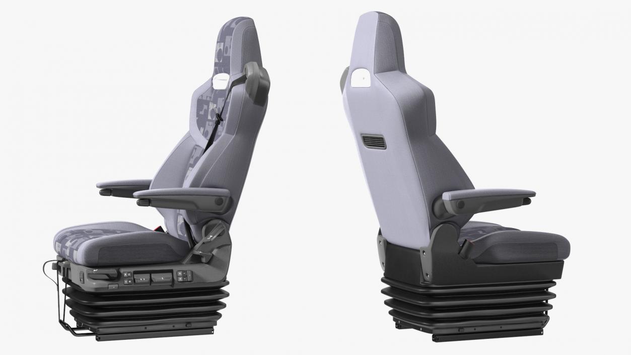 3D Commercial Truck Driver Seat model