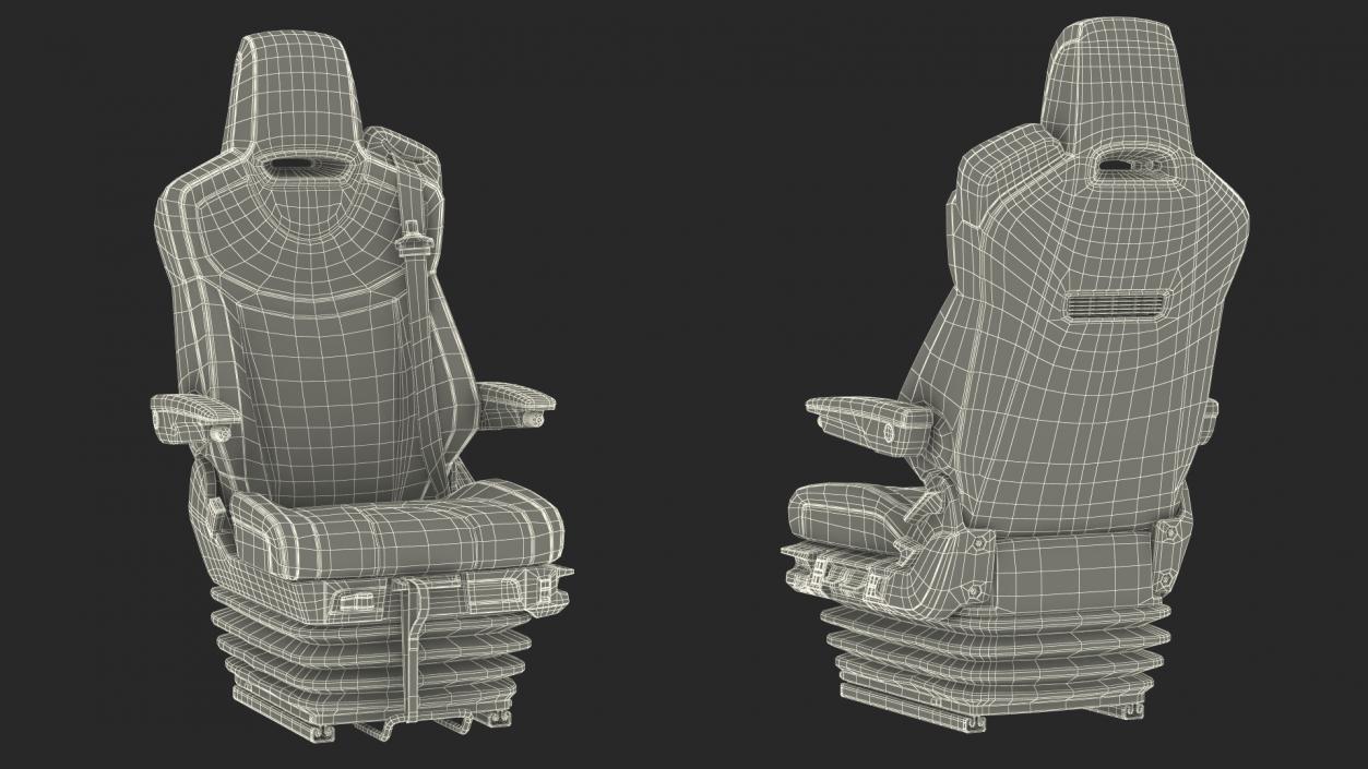 3D Commercial Truck Driver Seat model