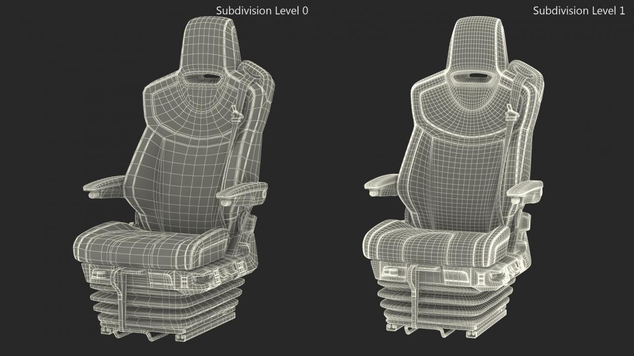 3D Commercial Truck Driver Seat model