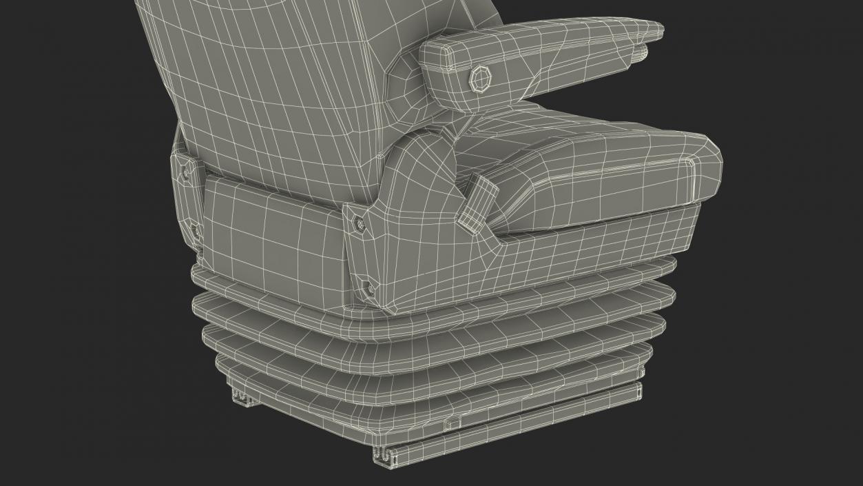 3D Commercial Truck Driver Seat model