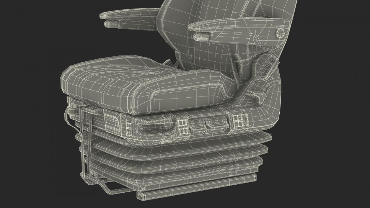 3D Commercial Truck Driver Seat model