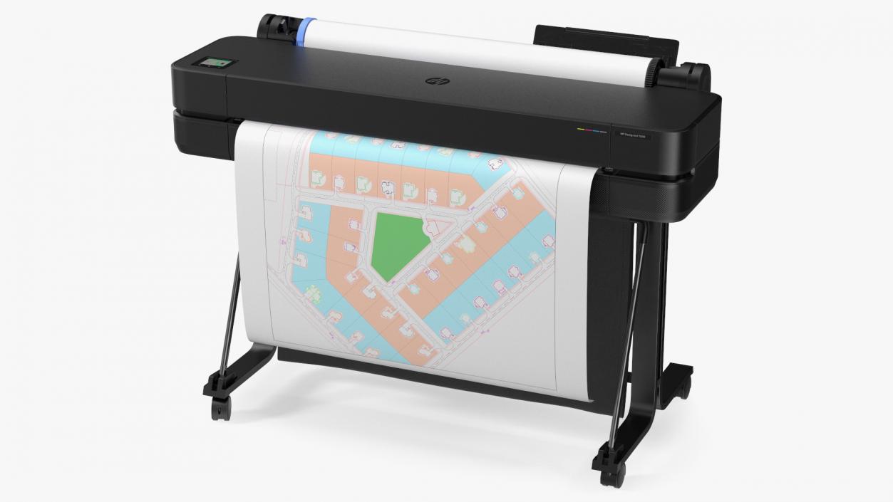 HP DesignJet T630 Tray Closed 3D model