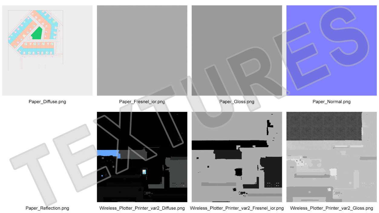 HP DesignJet T630 Tray Closed 3D model