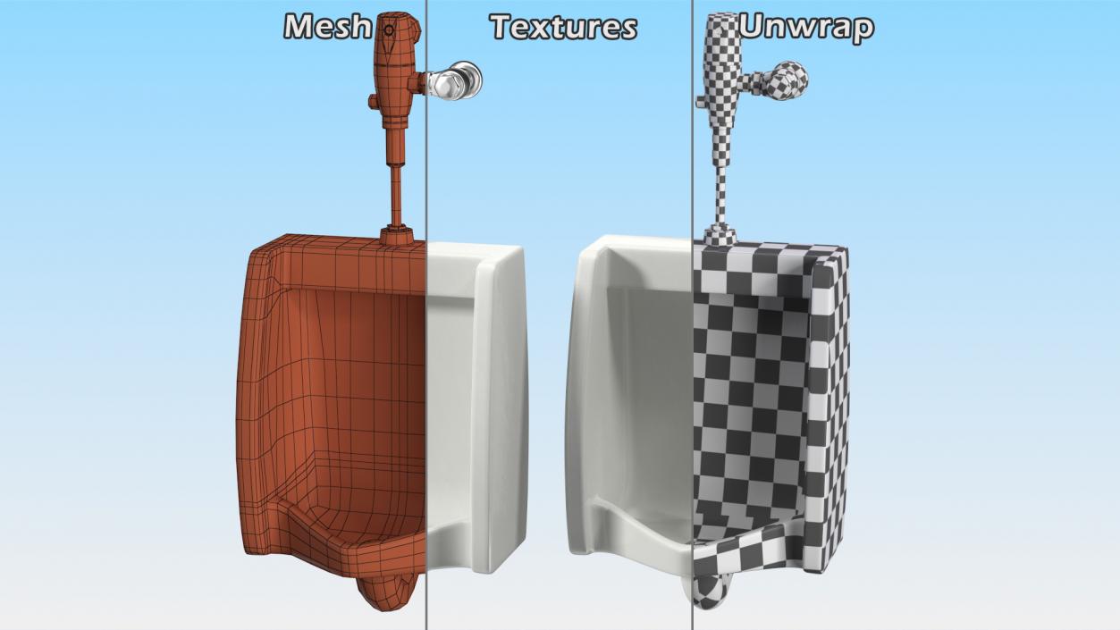 American Standard Washbrook Urinal 3D model