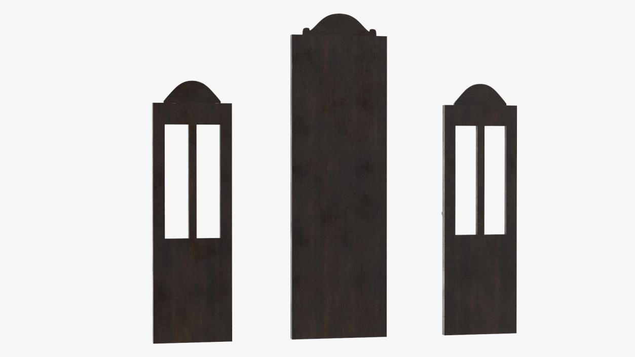 Baroque Wooden Doors 2 3D