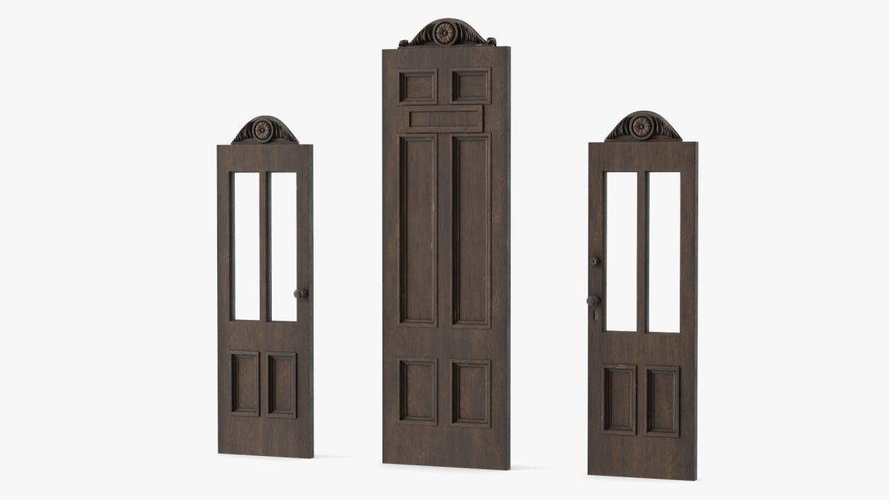 Baroque Wooden Doors 2 3D