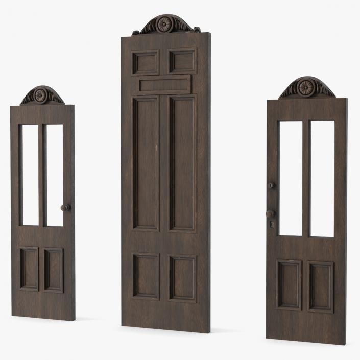 Baroque Wooden Doors 2 3D