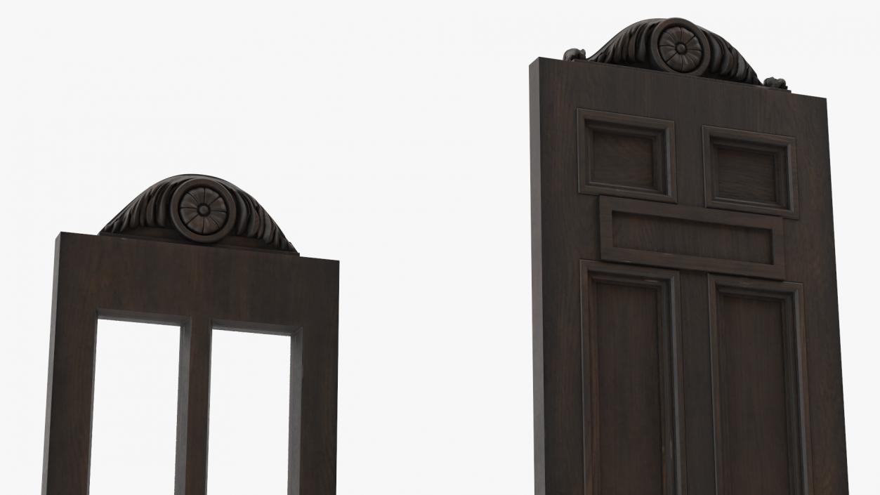 Baroque Wooden Doors 2 3D