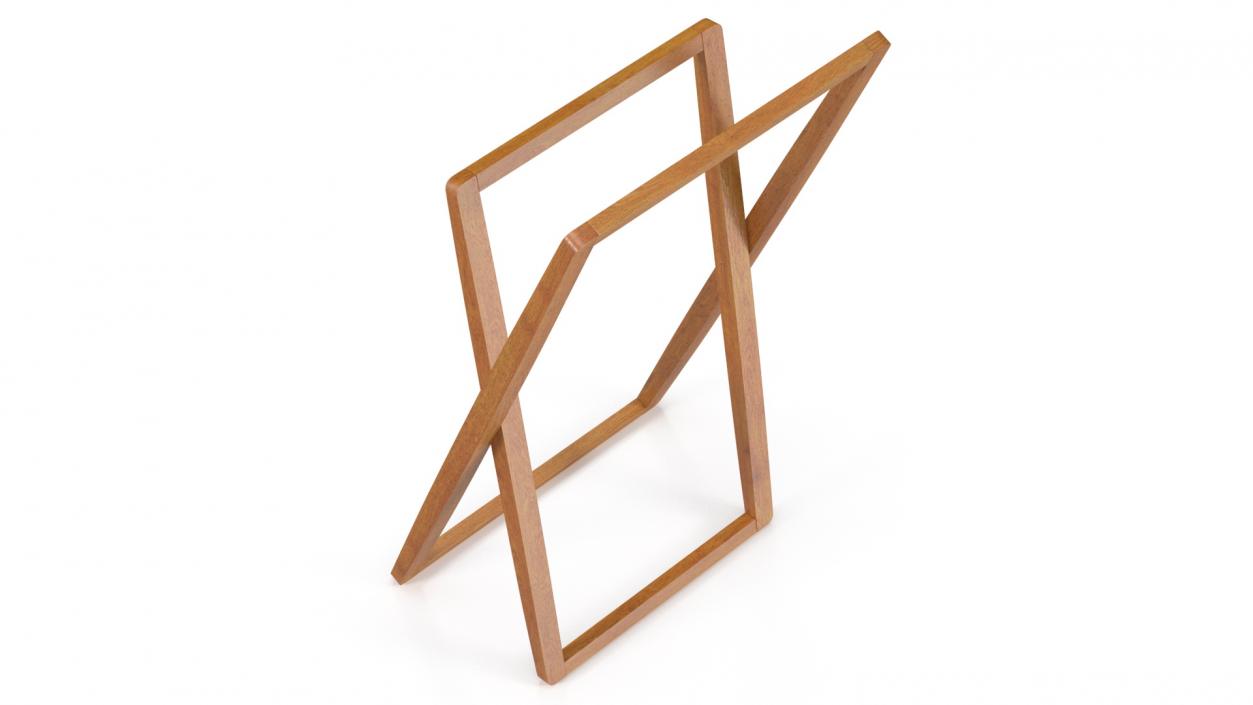 3D Freestanding Folding Wood Towel Rail