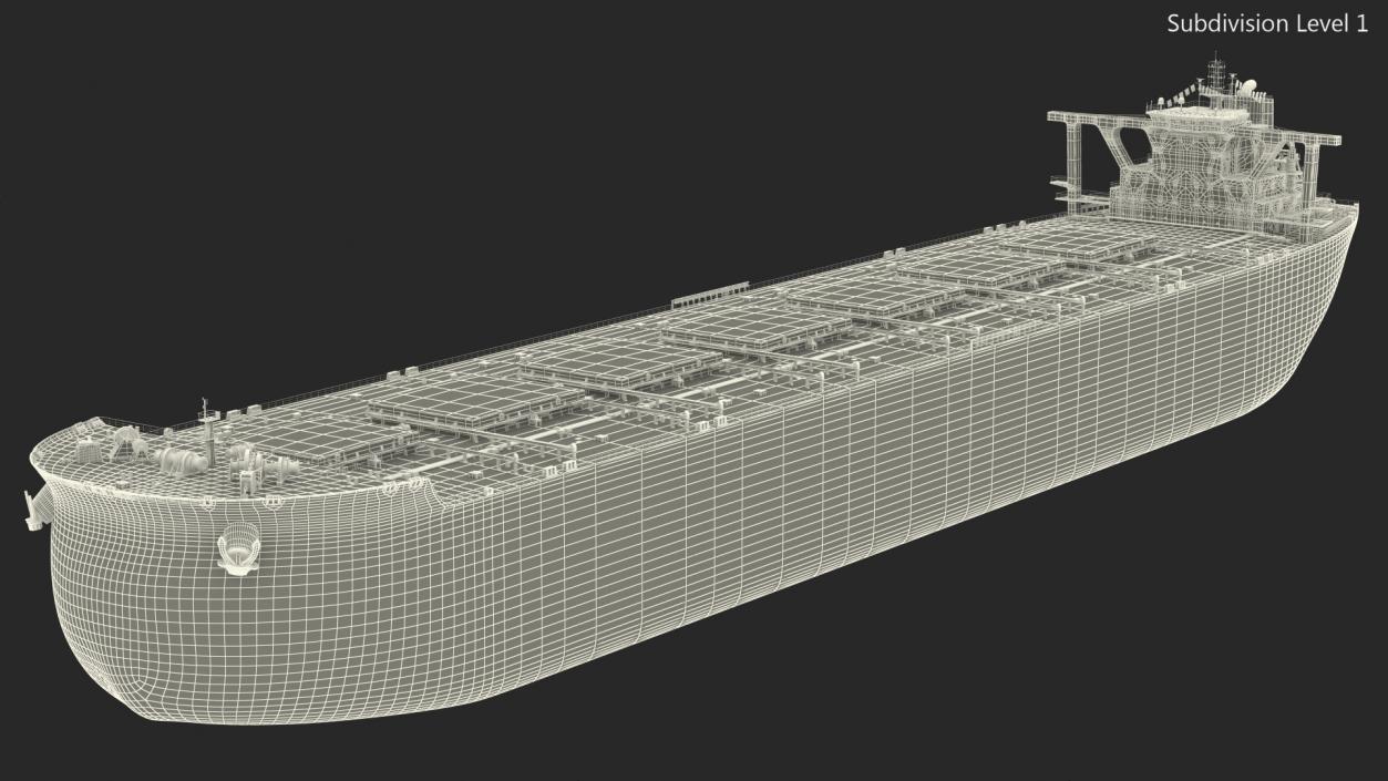 Ore Carrier Ship Loaded Dirty 3D model