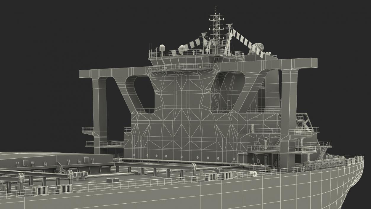 Ore Carrier Ship Loaded Dirty 3D model