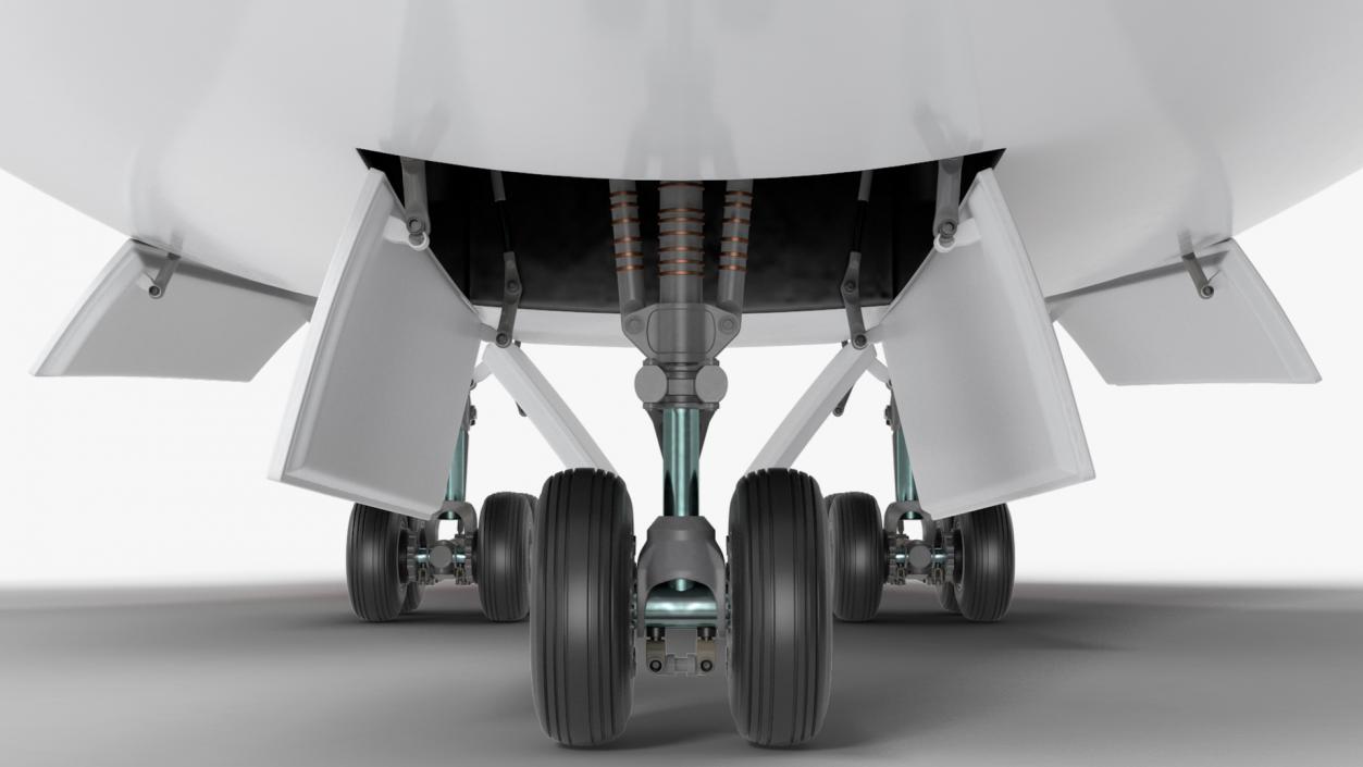 Ecological Aircraft Blended-Wing Body Rigged 3D model