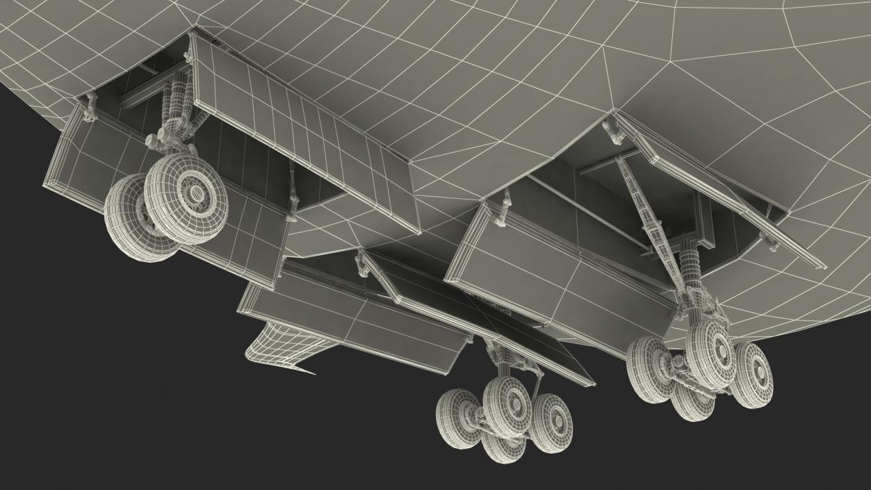 Ecological Aircraft Blended-Wing Body Rigged 3D model