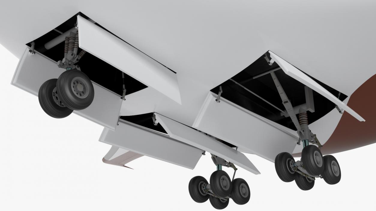 Ecological Aircraft Blended-Wing Body Rigged 3D model