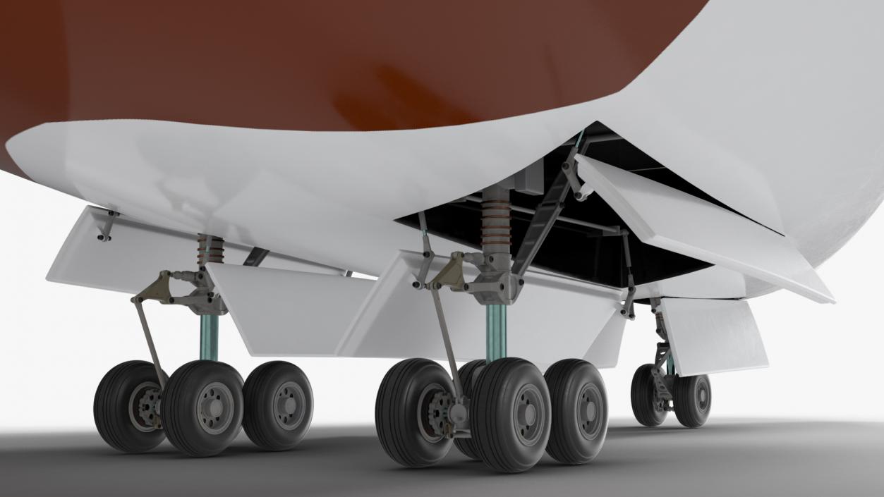 Ecological Aircraft Blended-Wing Body Rigged 3D model