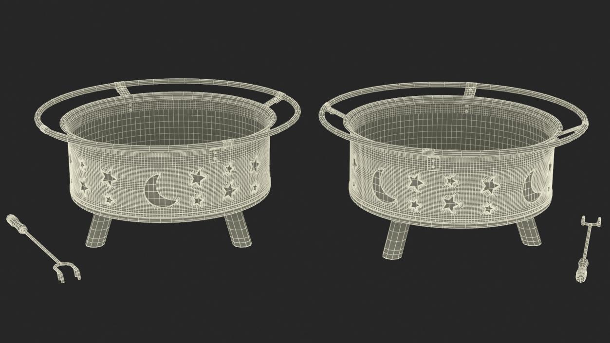 Open Fire Pit Empty 3D model