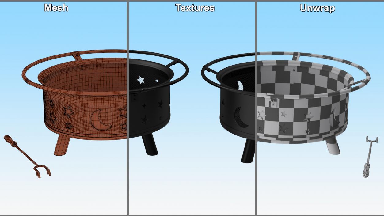 Open Fire Pit Empty 3D model