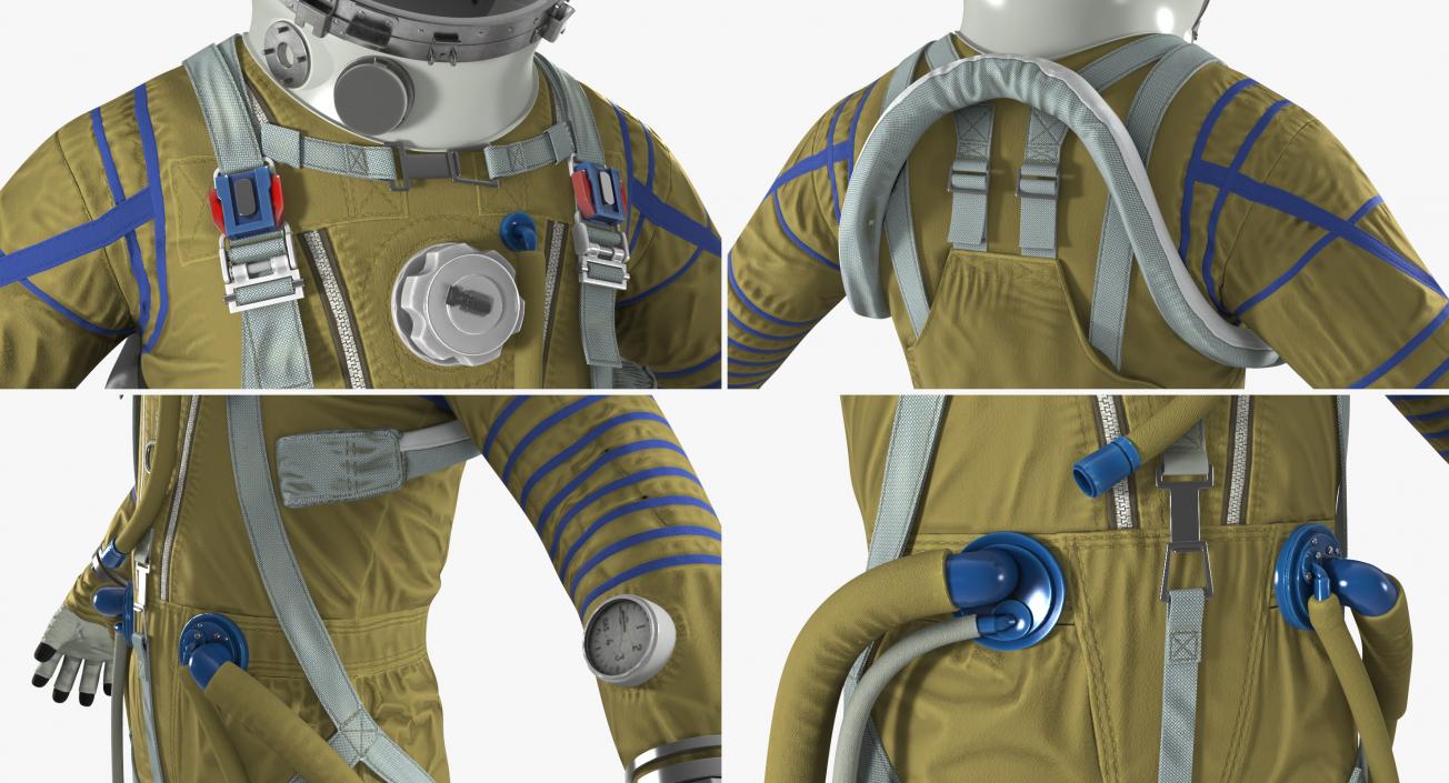 USSR Space Suit Strizh with SK-1 Helmet 3D model