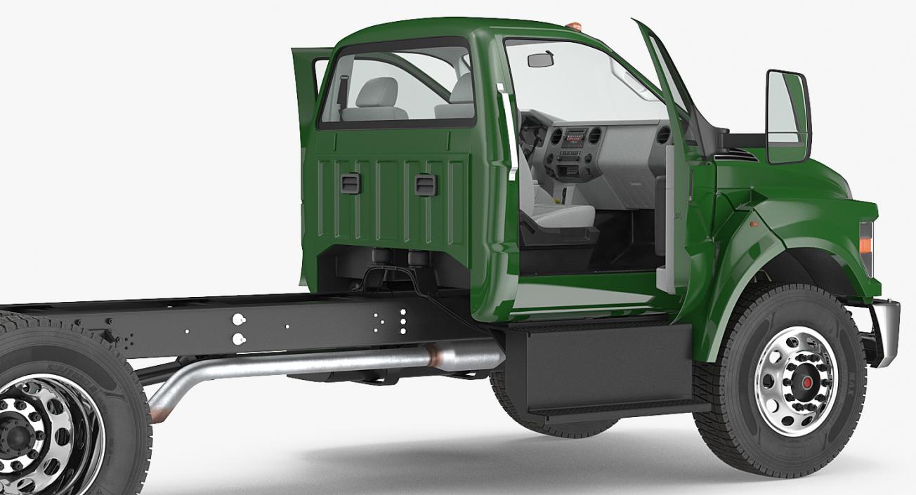 3D model Crew Cab Chassis Truck Generic