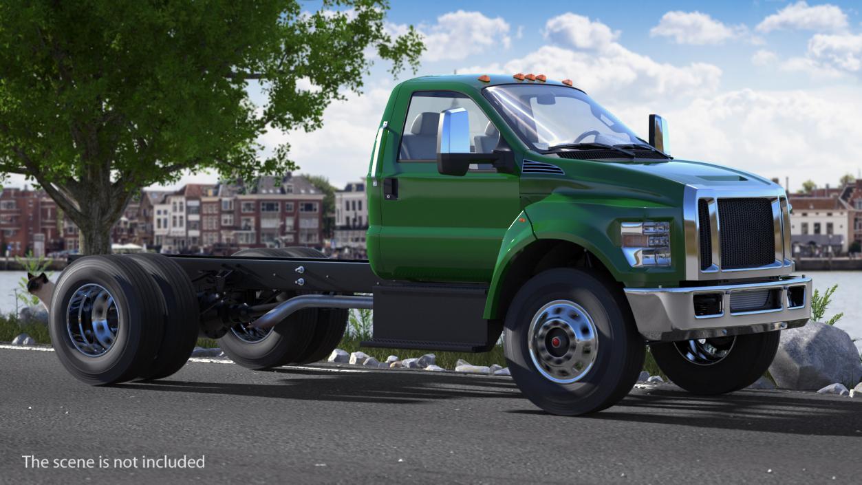 3D model Crew Cab Chassis Truck Generic