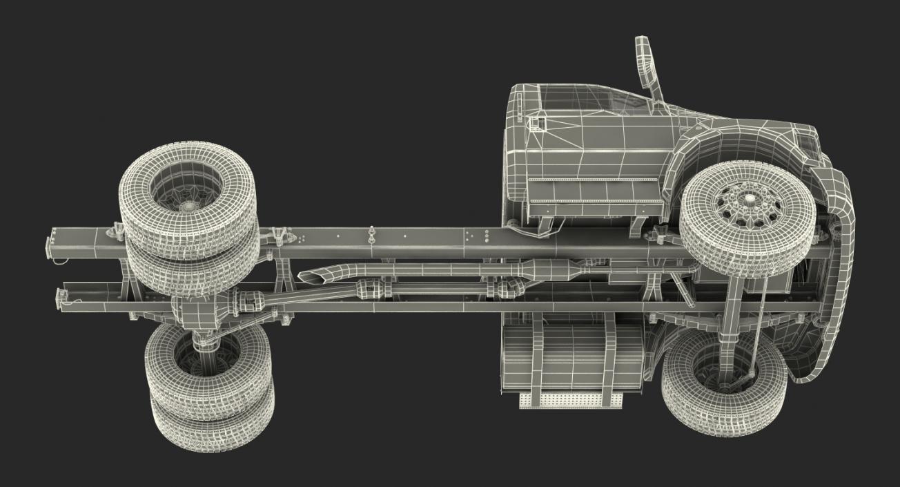 3D model Crew Cab Chassis Truck Generic