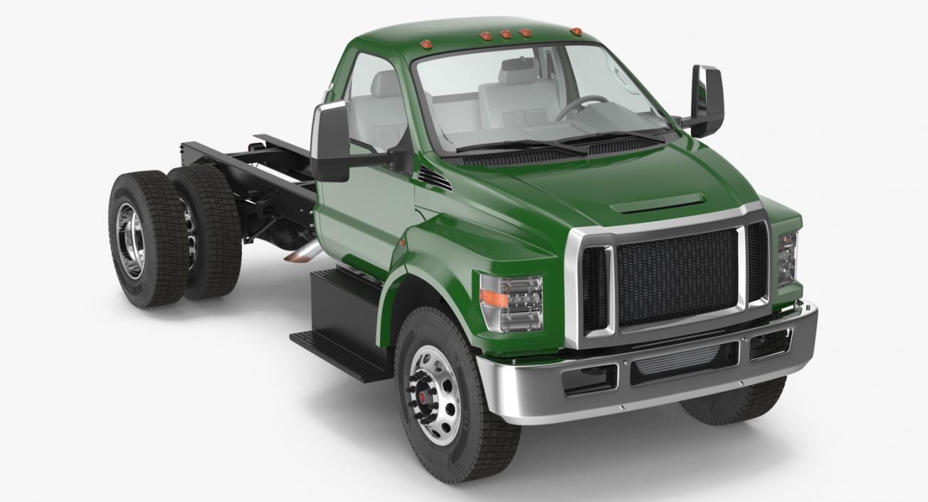 3D model Crew Cab Chassis Truck Generic