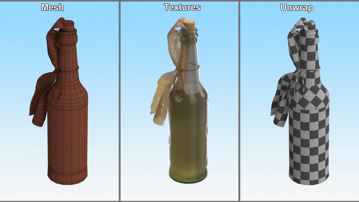 3D model Molotov Cocktail Fur