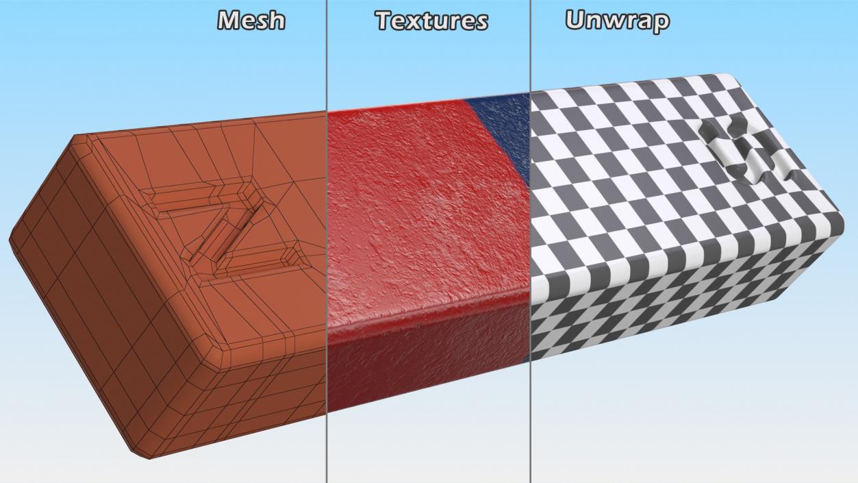 3D model Rectangle Bar Magnet