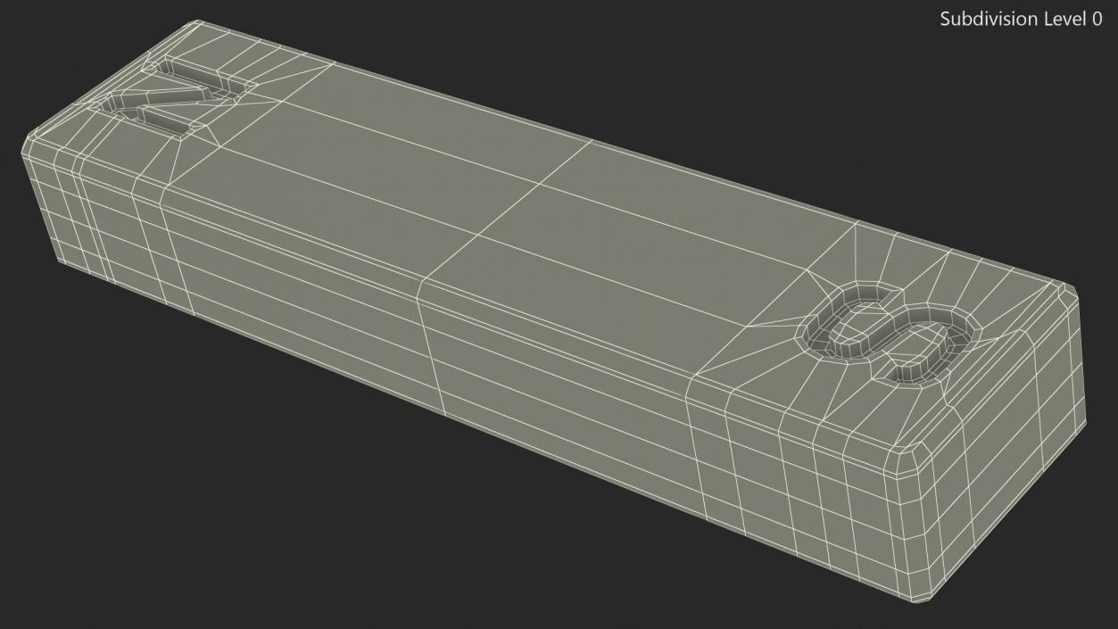 3D model Rectangle Bar Magnet