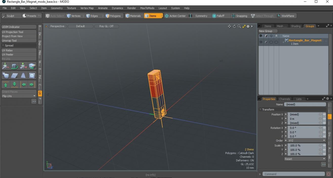 3D model Rectangle Bar Magnet