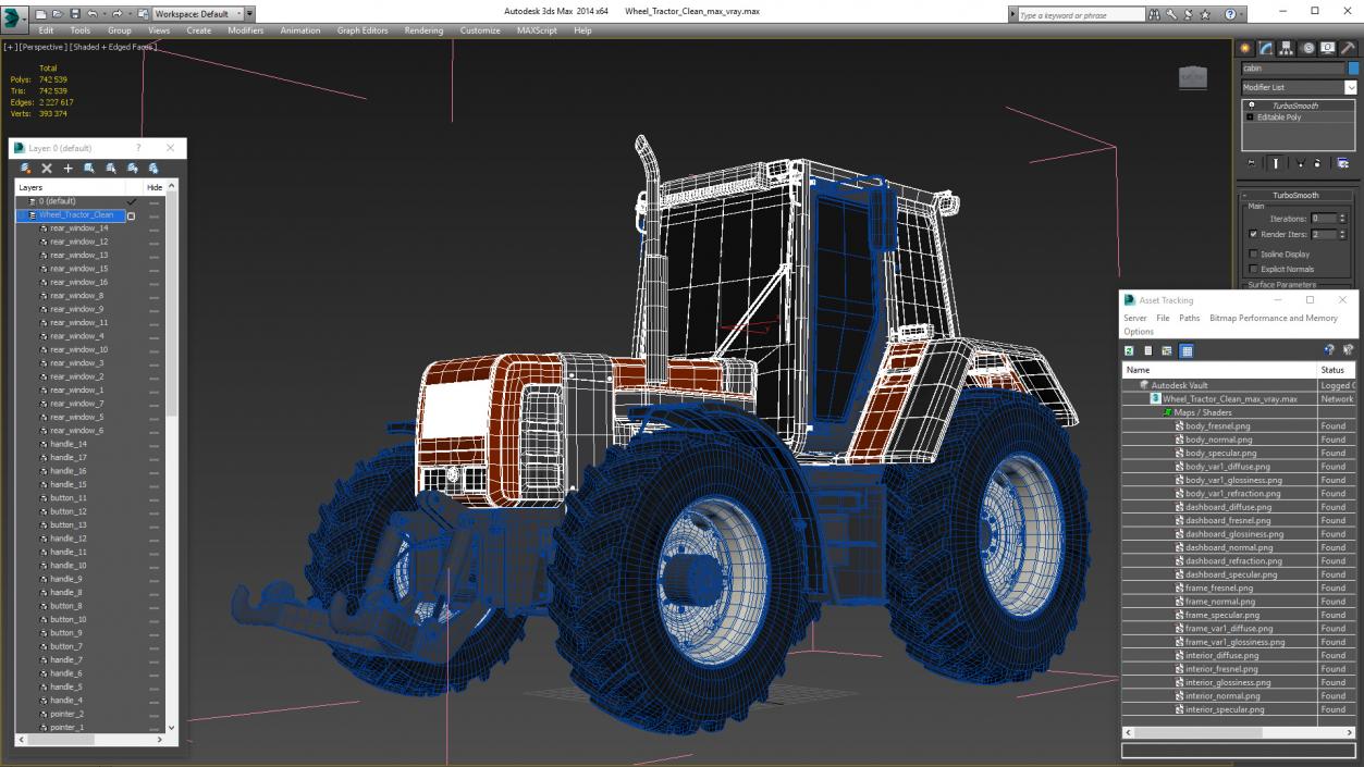 Wheel Tractor Clean 3D model